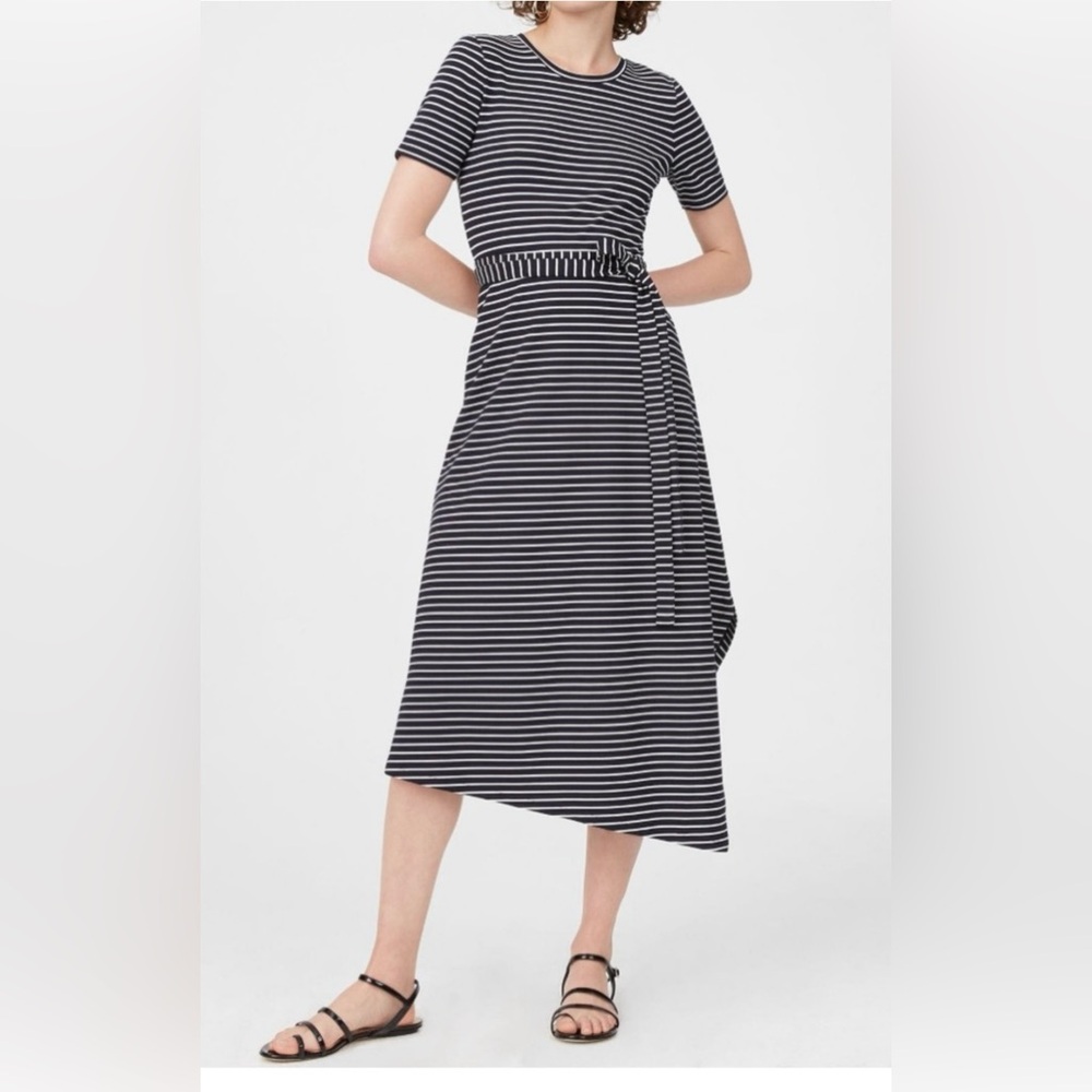 Club Monaco Elianna belted midi dress. Size L. In very good condition